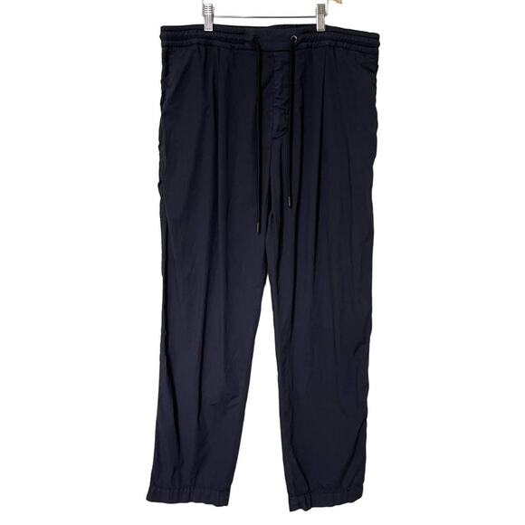 BOSS Hugo Boss Unisex Black Nylon Blend Track Gym Pants Drawstring Zipper